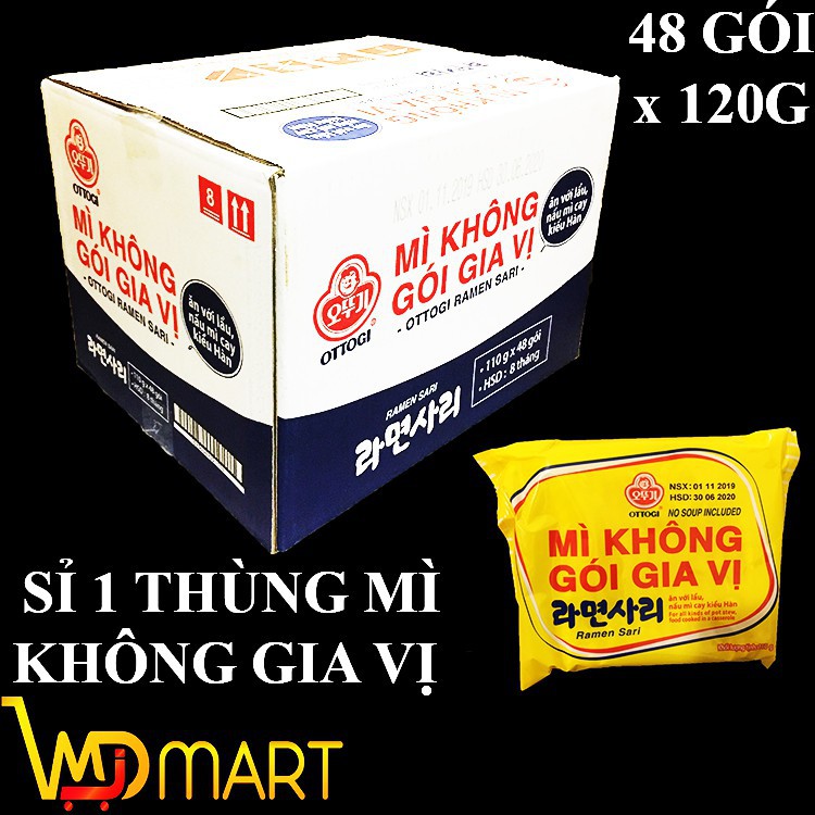 SỈ 1 THÙNG MÌ KHÔNG GIA VỊ HÀN QUỐC 48 gói/ 1 gói 110G  Giá tốt