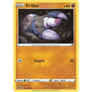 Thẻ Bài Pokemon Drilbur - 147/264 - Common