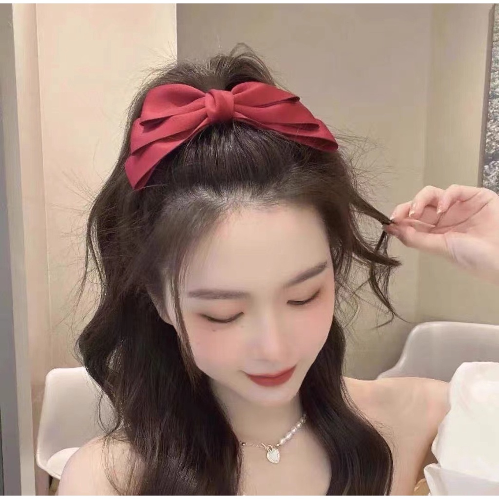 Kẹp Tóc Nơ Ba Lớp Thoát Hiểm Kiểu Công Chúa Đáng Yêu 2022