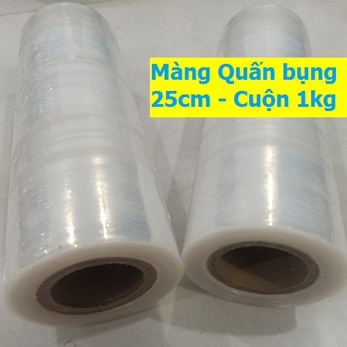 Màng ni lông quấn bụng, giảm mỡ cuộn 1kg 25cm