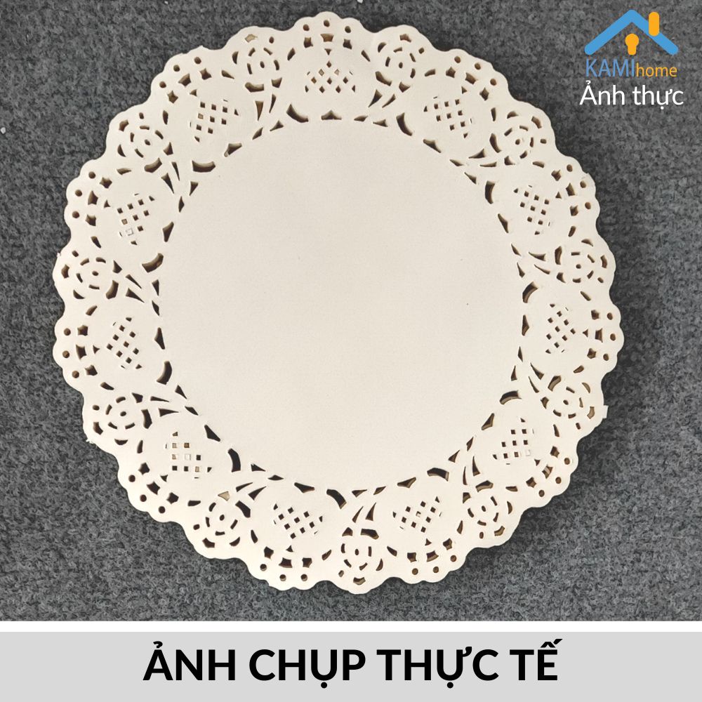 Giấy nến có hoa văn cho nồi chiên không dầu và trang trí trải bàn ăn (Bộ 140 tờ) cỡ 22cm KM20056
