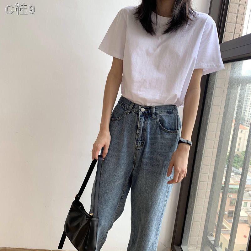 Pure cotton white t-shirt women s short-sleeved summer 2021 new Korean version of color tops wild loose clothes female