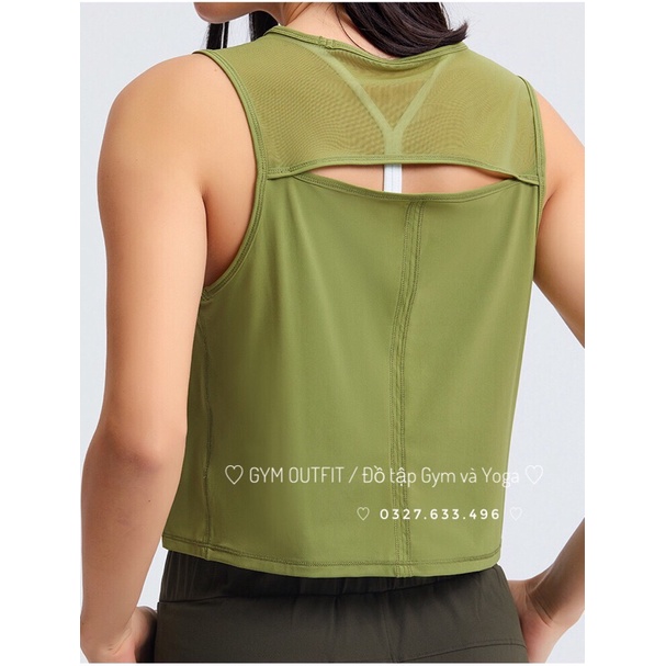 Áo Tank Tập Gym Yoga Nữ Cao Cấp - Sculpt *Cropped Tank Top Lululemon 2022