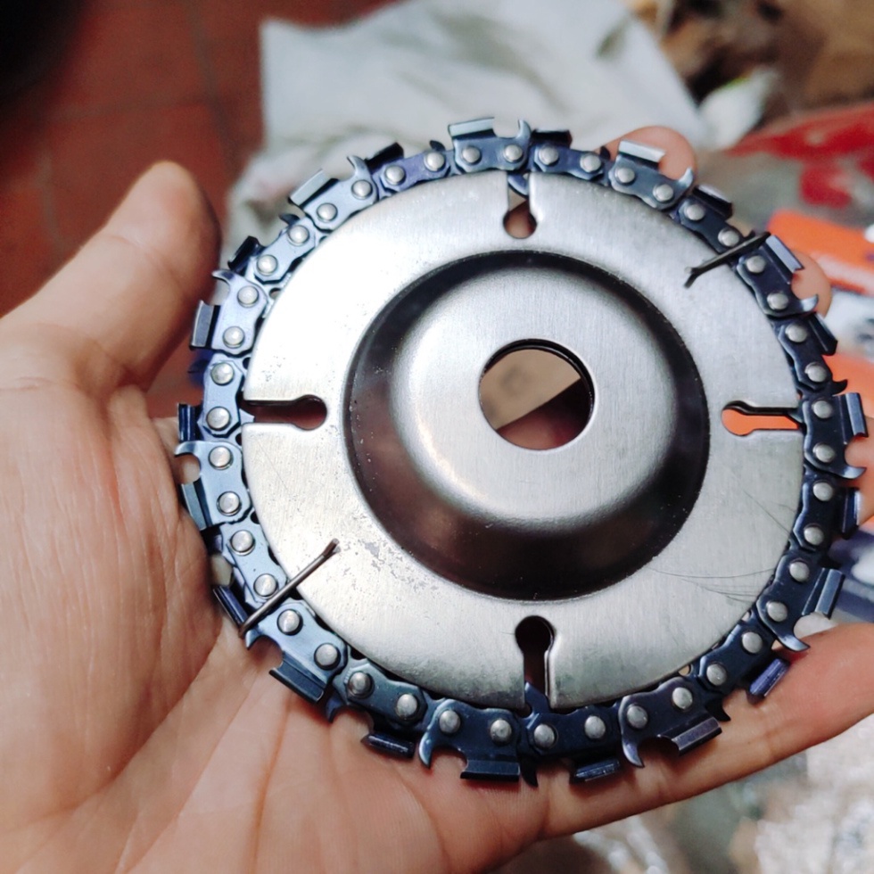[RẺ NHẤT] Đĩa cưa xích 22 răng, lưỡi cưa xích cắt gỗ, phay phá gỗ đa năng gắn máy mài 4 inch [GIÁ TỐT]