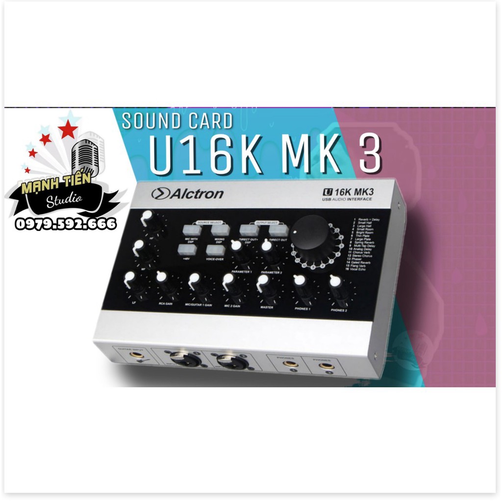 [Chuẩn phòng thu] COMBO Sound Card Alctron U16K MK 3 + Micro Takstar PC K200 ( Chuyên Nghiệp )