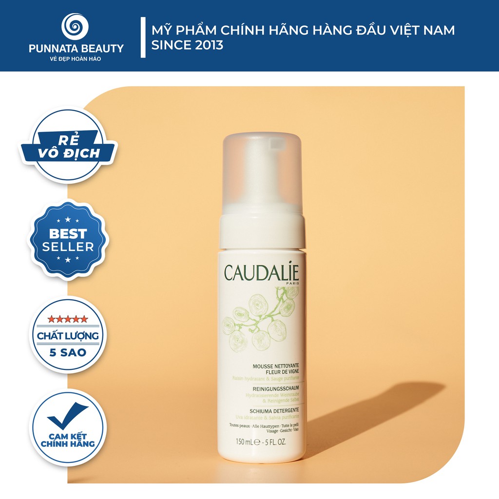 Sữa rửa mặt Caudalie Mousse Nettoyante mẫu mới 150ml