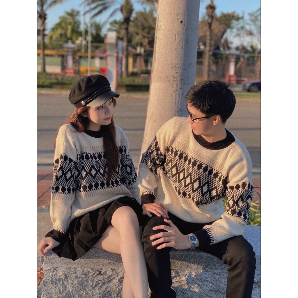 Áo len thổ cẩm silive Áo len dáng rộng hàng loại 1 | BigBuy360 - bigbuy360.vn