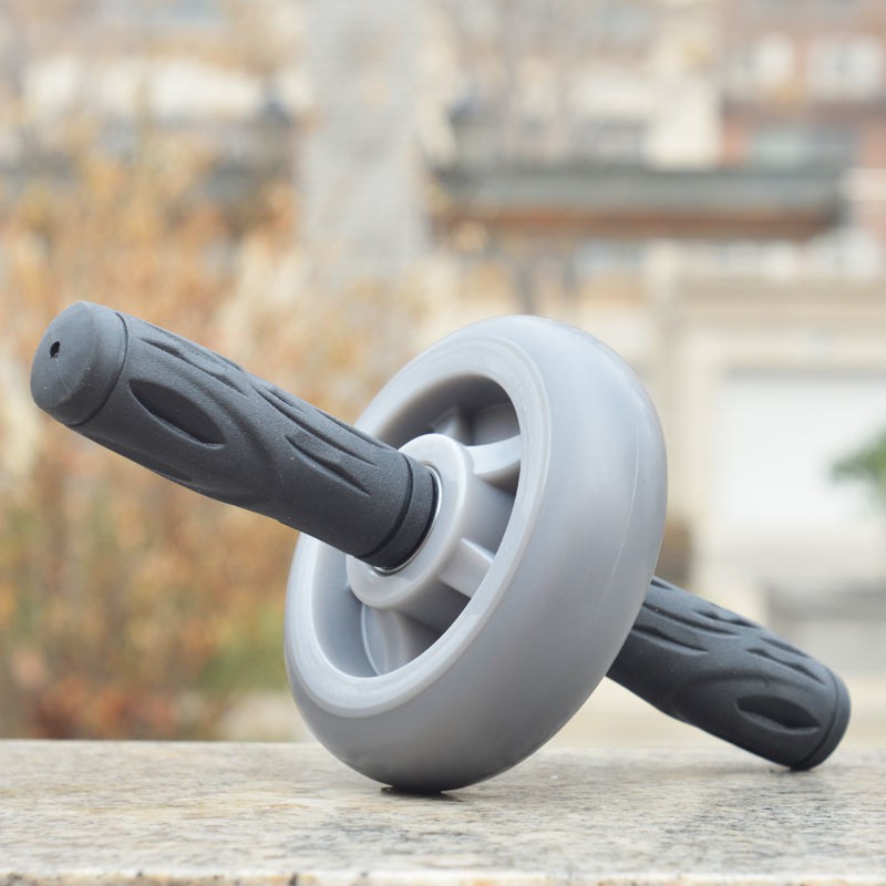 Bánh xe tập bụng Lunyou Fitness Bánh xe tập cơ bụng đôi Bánh xe gia đình Ngói lát sàn Phòng tập thể dục chuyên dụng Bảo
