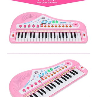 Đàn Organ có míc cho bé phát triển mới nhất (Hồng)