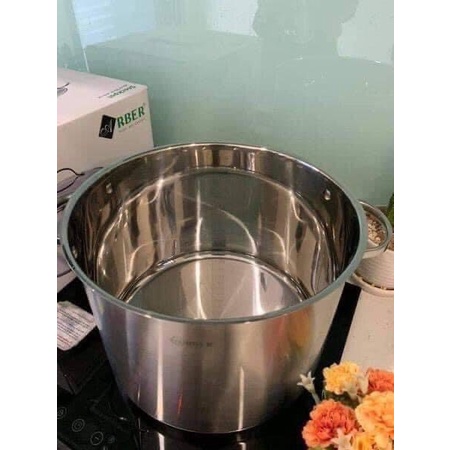 Nồi inox 304 Arber 11 lít, nồi luộc gà cao cấp, xoong inox 3 đáy siêu dày siêu chắc chắn
