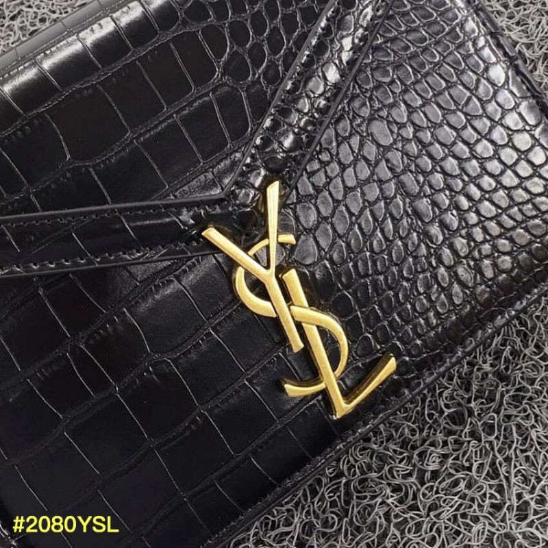 Túi Xách Da In Logo Ysl Sang Trọng Cho Nữ