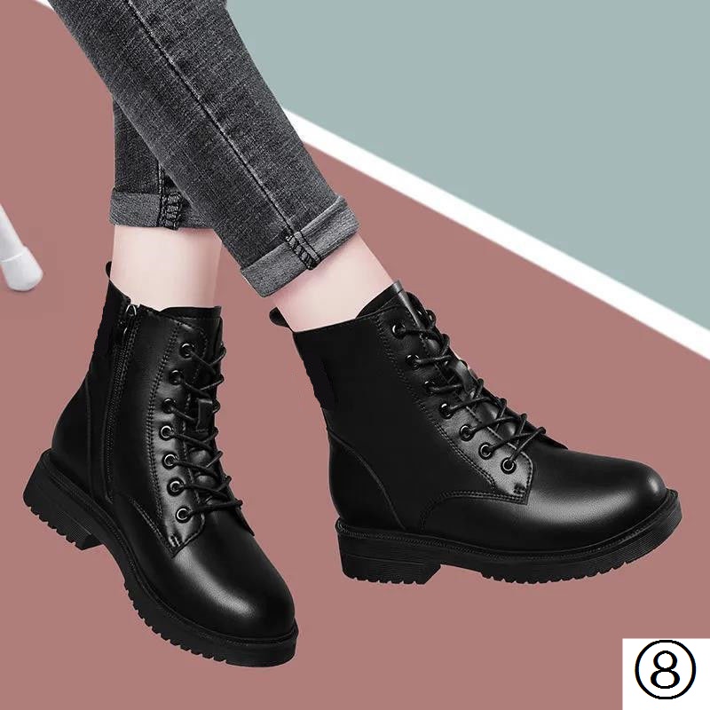 Giày Bốt Cao Gót Da Thật Đế Dày Lót Lông Cừu + Cotton Mềm Mại Thời Trang Mùa Đông Cho Nữ