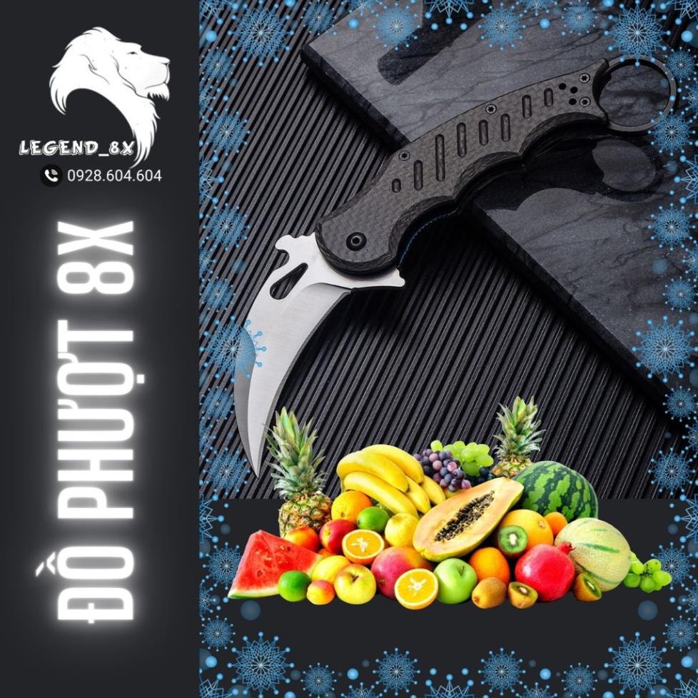 Dao Phượt Karambit Fox Bạc, Gấp Gọn Bỏ Túi, Đi Tour Dã Ngoại Cắm Trại, Chiến Thuật