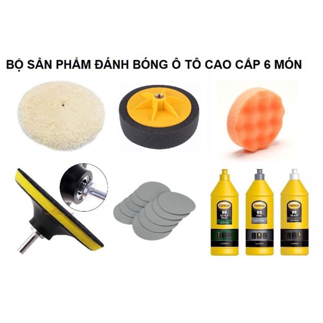 Bộ sản phẩm hoàn thiện đánh bóng bề mặt ô tô 6 inches