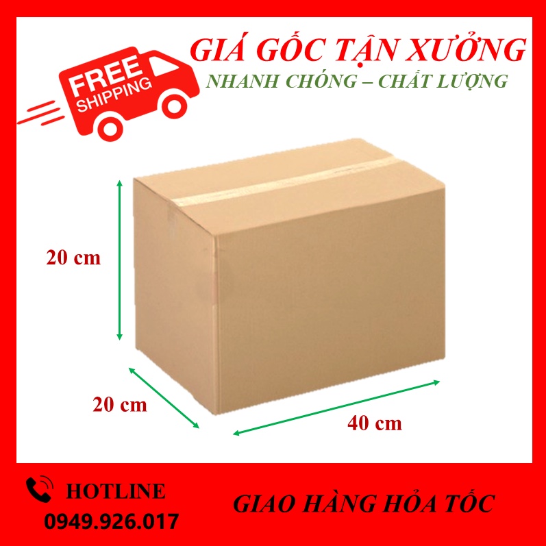Thùng Carton 40x20x20 Size Lớn Đóng Hàng - Chuyển Nhà, Hộp Carton Giá Rẻ Hà Nội
