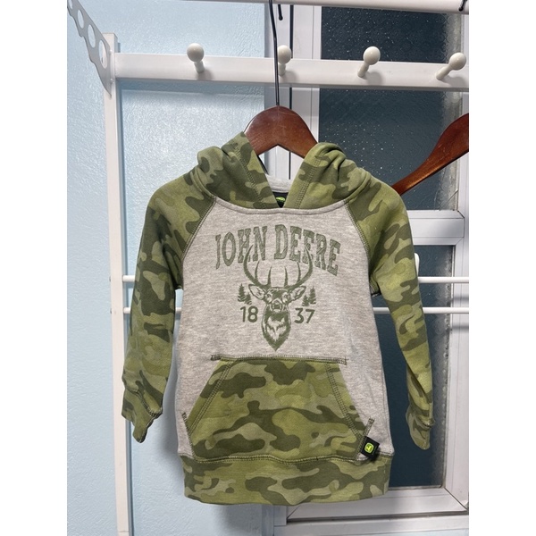 Áo hoodie bé trai John Deere 2-8 tuổi  Áo phông nỉ có mũ cotton xuất dư 0922