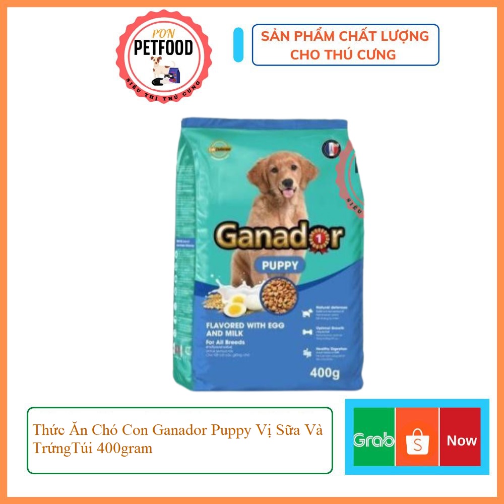 Thức Ăn Chó Con Ganador Puppy Vị Sữa Và TrứngTúi 400gram