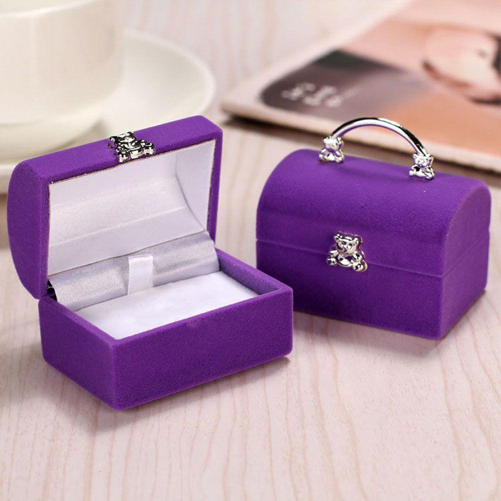 DANILO Hộp Đựng Nhẫn Bằng Nhựa Nhung Thời Trang Sắp Xếp Gọn Gàng Cho Nữ