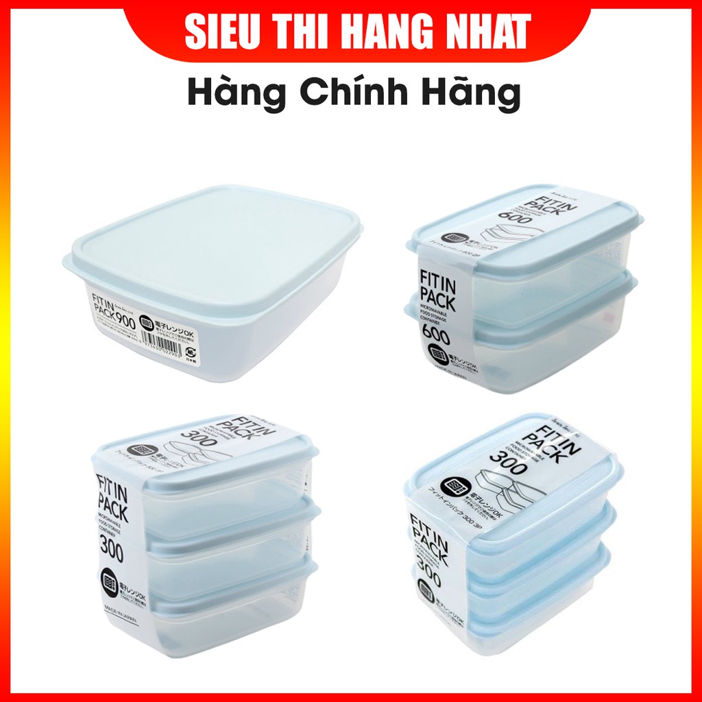 Hộp nhựa đựng thực phẩm Fit in Pack nắp dẻo nội địa Nhật Bản