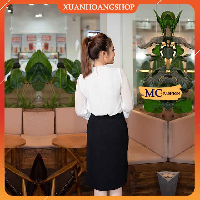 Chân Váy Chữ A Dài, Kiểu Dáng Công Sở, Qua Gối, Lưng Cạp Cao, Màu Đen, Đẹp, Mc Fashion Cv0443 | BigBuy360 - bigbuy360.vn
