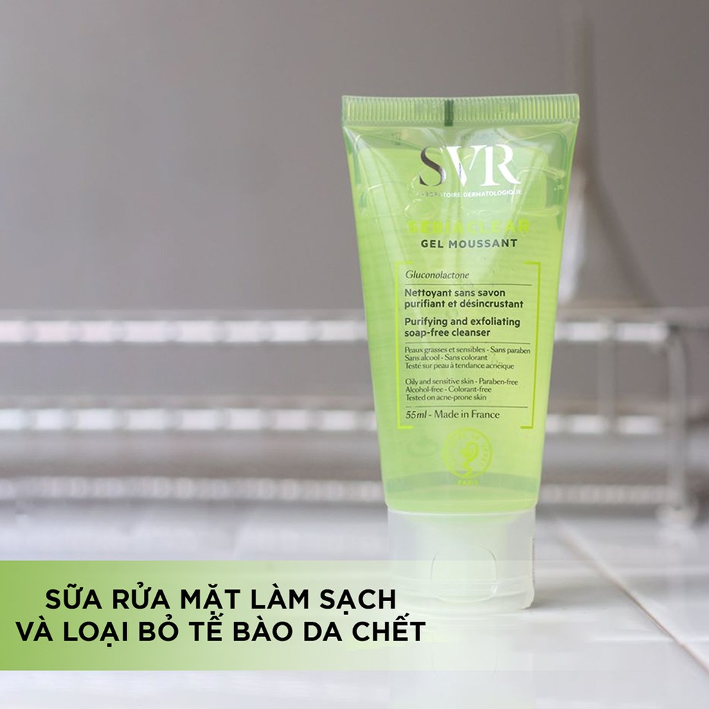 SVR Sữa rửa mặt SVR SEBIACLEAR Gel Moussant [Dành cho da dầu mụn]