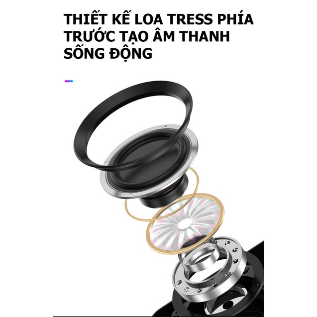 Loa Vi Tính Để Bàn Cao Cấp Ezeey R3 Âm Thanh Siêu Trầm Có Đèn Led 7 Màu