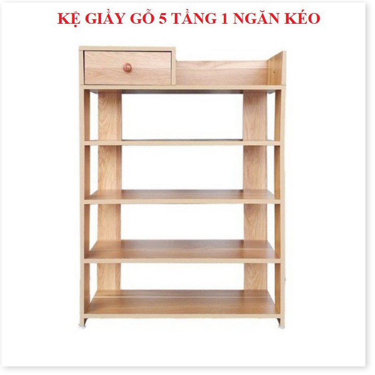 KỆ GỖ GHÉP ĐỂ GIÀY DÉP 5 TẦNG CHẮC CHẮN- GIÁ SỈ