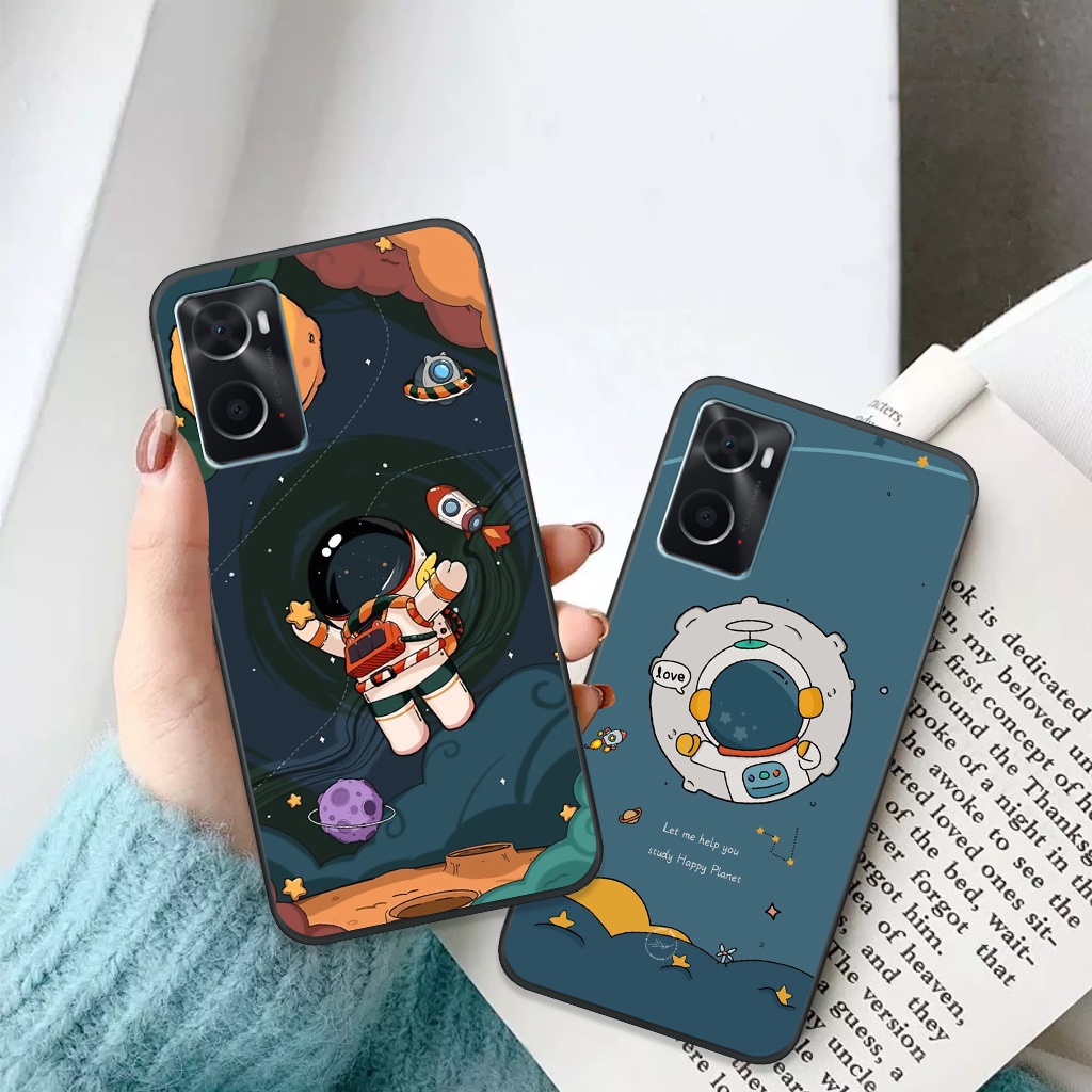 Ốp lưng Oppo A76 - Realme 9I vũ trụ, phi hành gia ốp điện thoại viền dẻo thời trang cao cấp