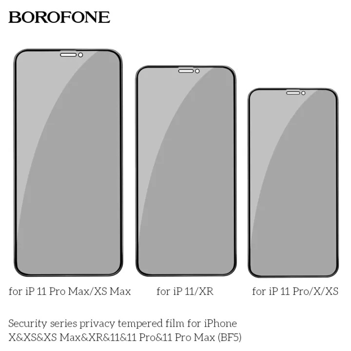 Kính cường lực BOROFONE BF5 chống nhìn trộm các dòng iPhone từ XS, iphone 11