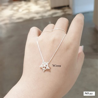 Dây chuyền nữ Bạc Ý 925 vòng cổ mặt hoa tuyết trang sức cao cấp No.93 Jewelry