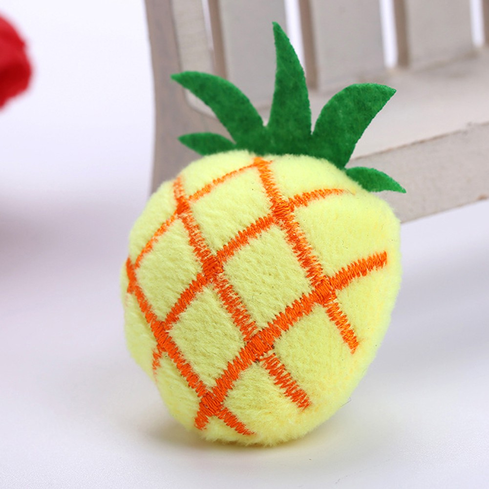 Đồ Chơi Gặm Hình Củ Cà Rốt / Quả Dứa Nhồi Bông Cho Mèo