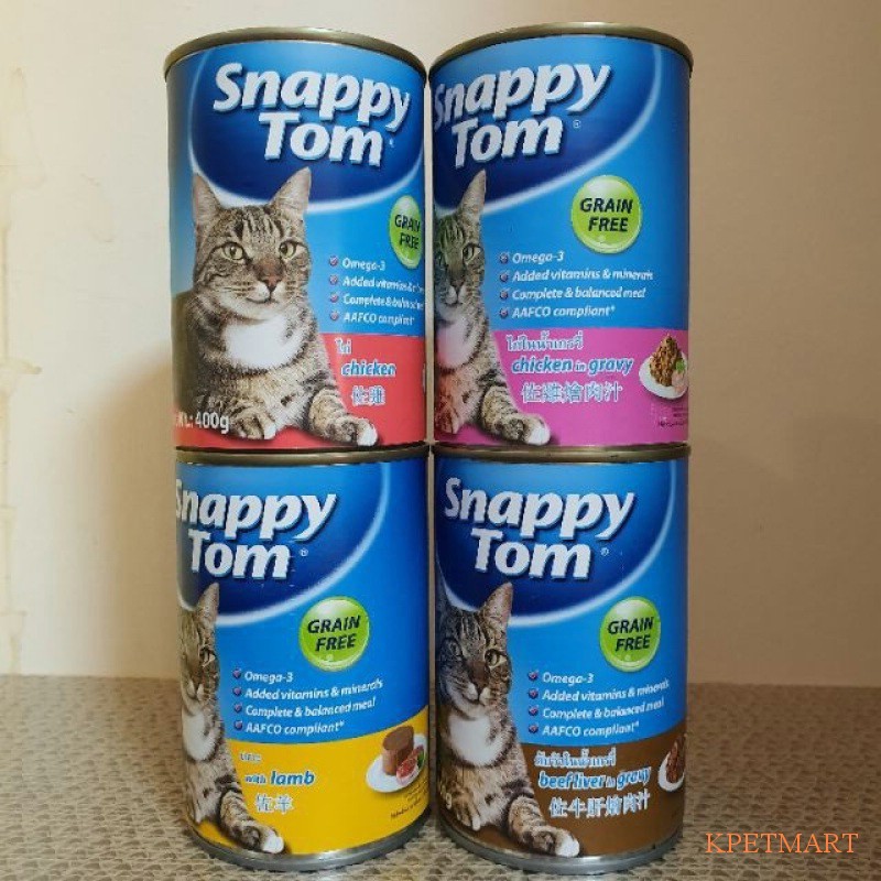 Combo 3 Lon Pate Cho Mèo Snappy Tom 400g