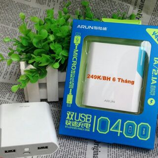 Sạc dự phòng chính hãng Arun 10400mah