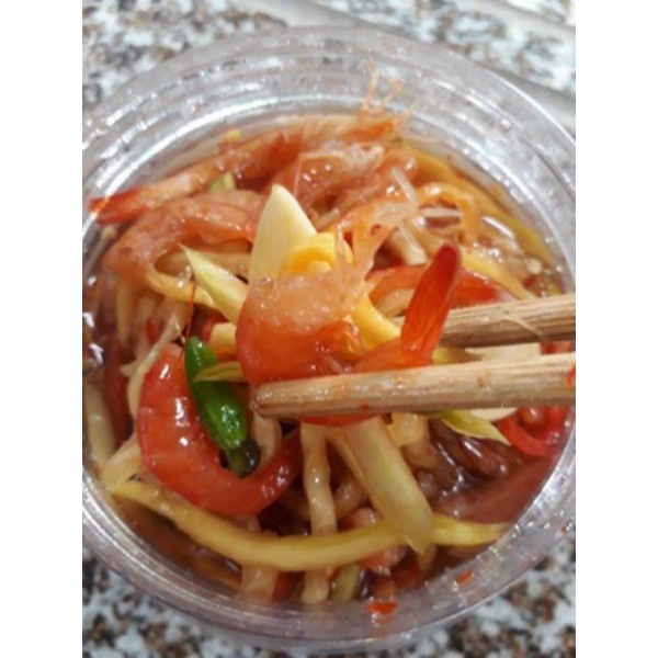 Mắm tép đu đủ Thái giòn dai, nhiều tép