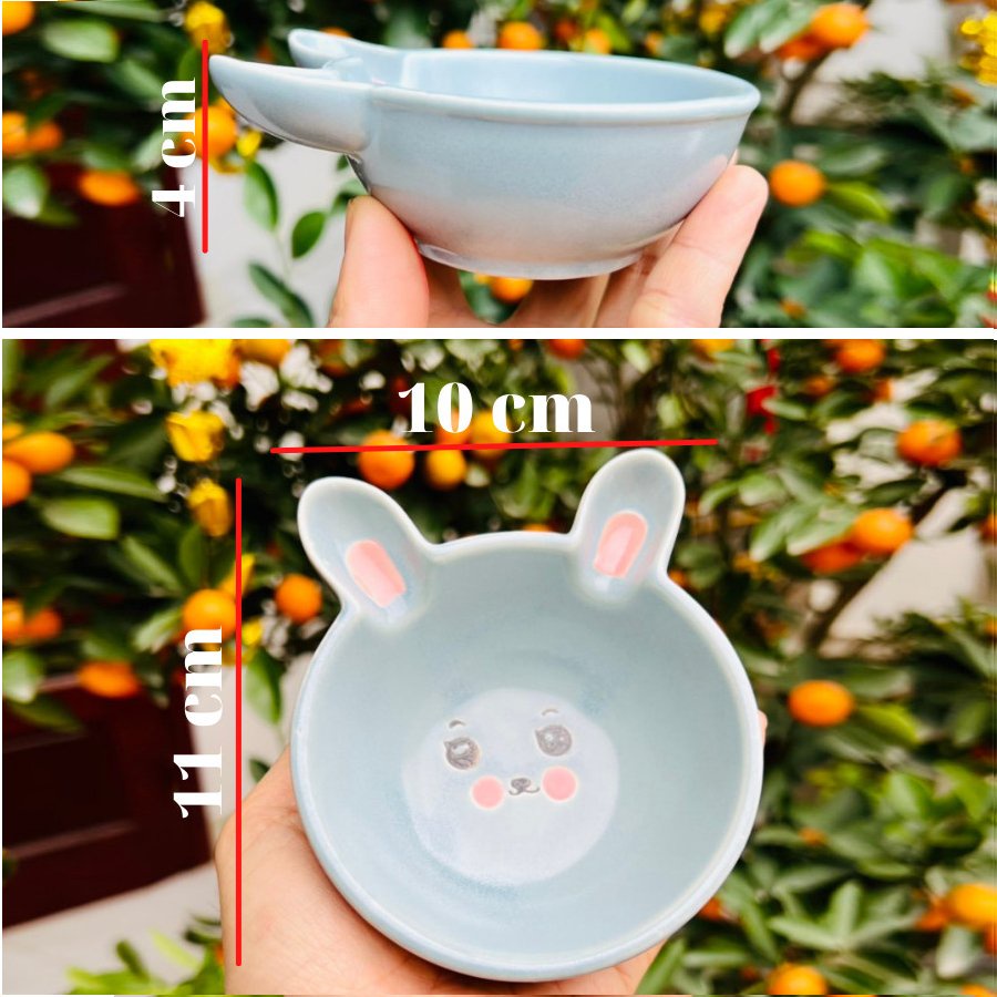 Bát ăn dặm SIÊU CUTEChén ăn dặm, Hình chó, thỏ, mèo... decor trang trí đáng yêu S158.