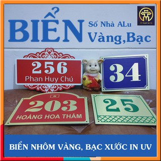 Biển Số Nhà Alu Bạc Vàng, Khắc Đổ Màu, Sang Trọng, Dày 3 Ly Mặt Kim Loại Nhôm Không Oxy Hóa - Mythuathanoi.info