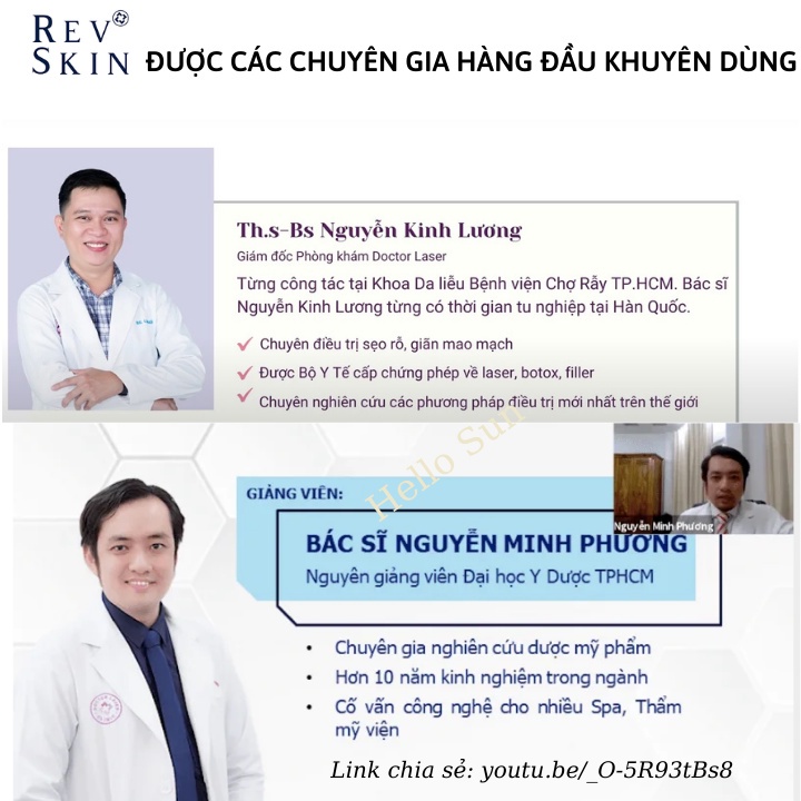 Kem Chấm Mụn RevSkin Acne Cream 10g giảm mụn sáng da, mờ thâm dược mỹ phẩm hàng chính hãng shop Hello Sun