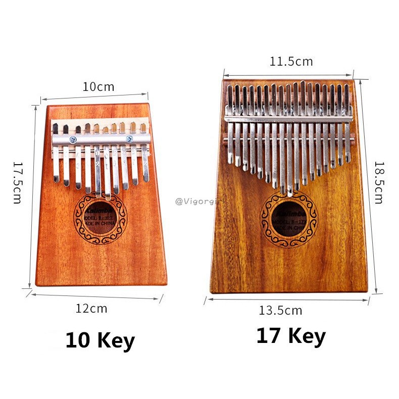 VG 17 Phím bấm Kalimba Thumb Piano Mahogany Mini Bàn phím