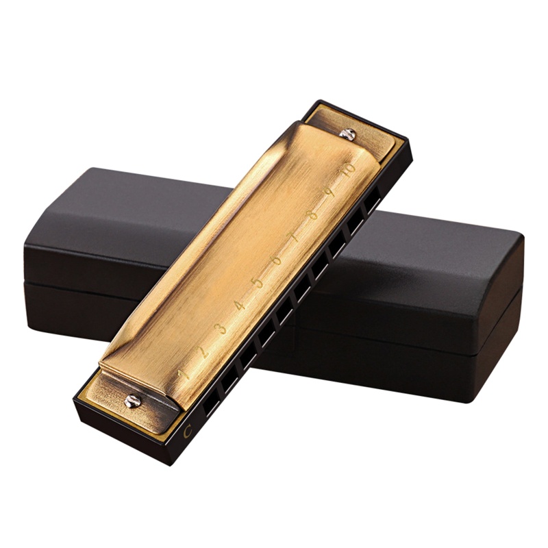 Kèn Harmonica 10 Lỗ 20 Tông Kèm Hộp Đựng Cho Người Lớn Và Trẻ Em
