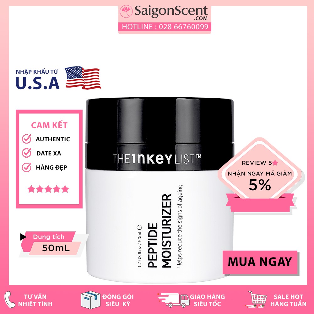 Kem Dưỡng Ẩm The INKEY LIST Peptide Moisturizer ( 50mL )
