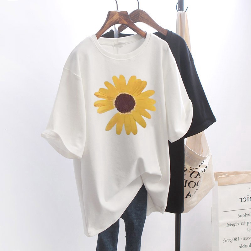 NRVP Áo thun cổ tròn tay ngắn dáng suông in họa tiết độc đáo thời trang mùa hè 2020 cho nữ