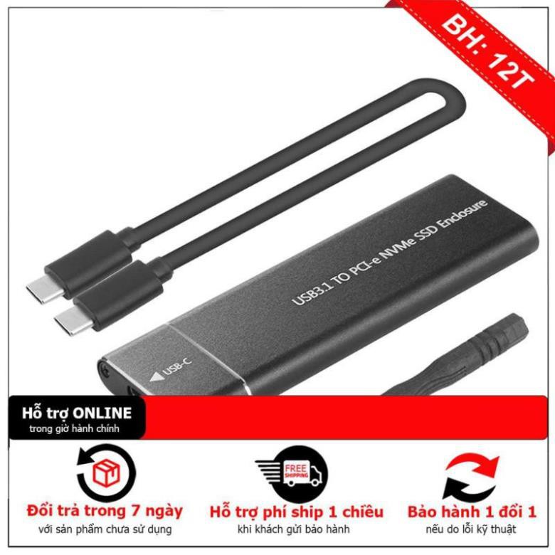 [BH12TH] Box ổ cứng di động PCIE M.2 NVME SSD Kèm Khóa M Loại C USB3.1 | BigBuy360 - bigbuy360.vn