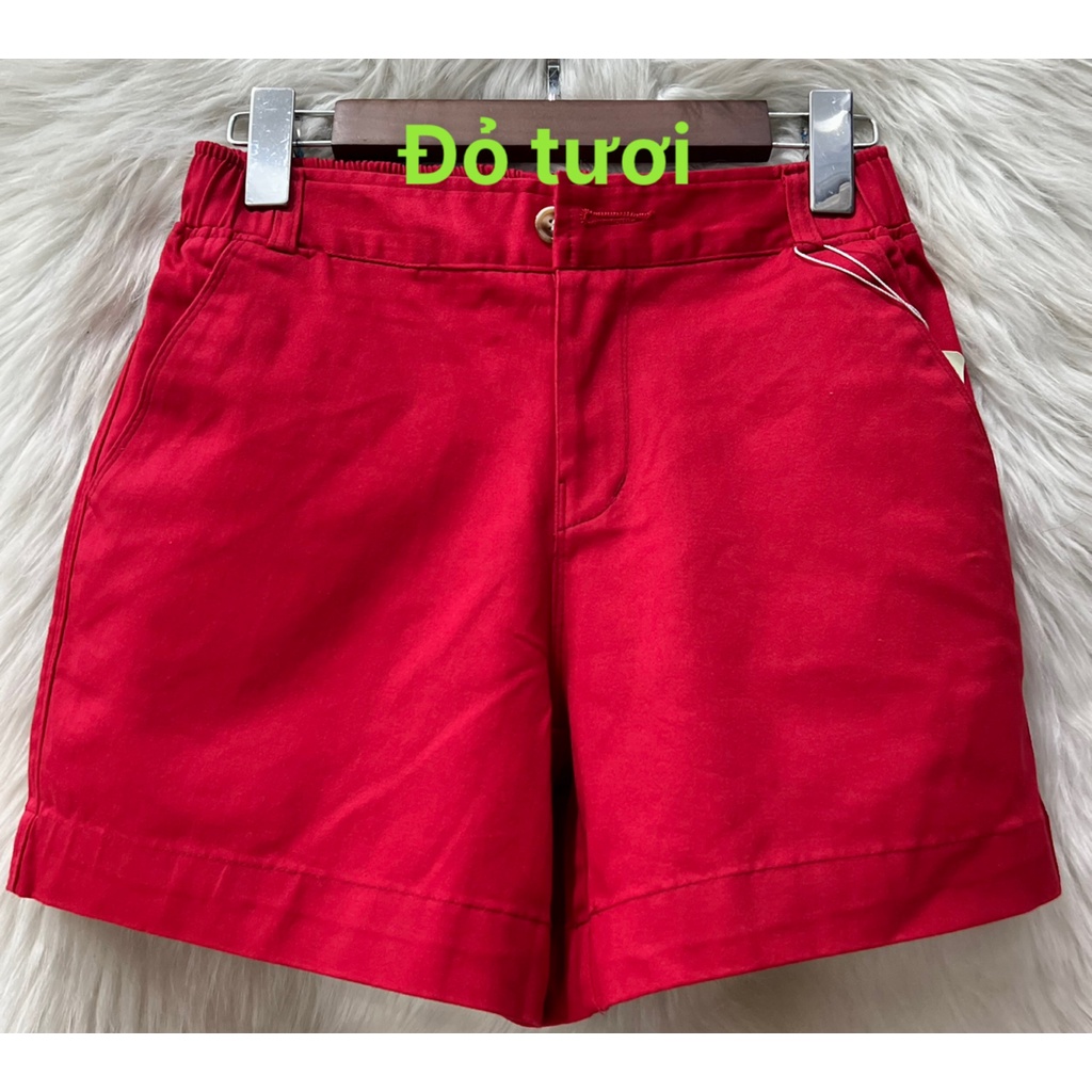 Quần kaki nữ, quần short nữ lưng thun, mẫu mới chuẩn shop