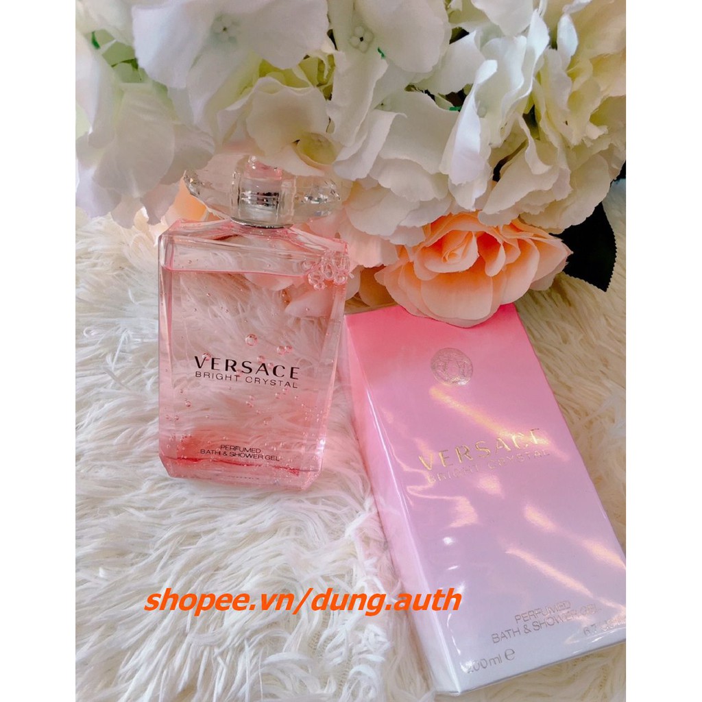 Gel Tắm Nữ 200Ml Versace Bright Crystal Perfumed Bath & Shower Gel, dung.auth Của Hàng Chính Hãng.