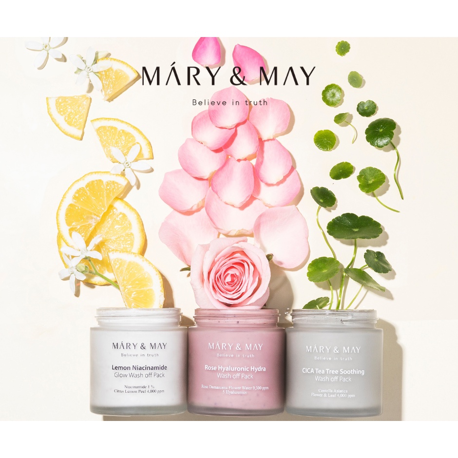Mặt Nạ Đất Sét Mary&May Wash Off Pack 125g