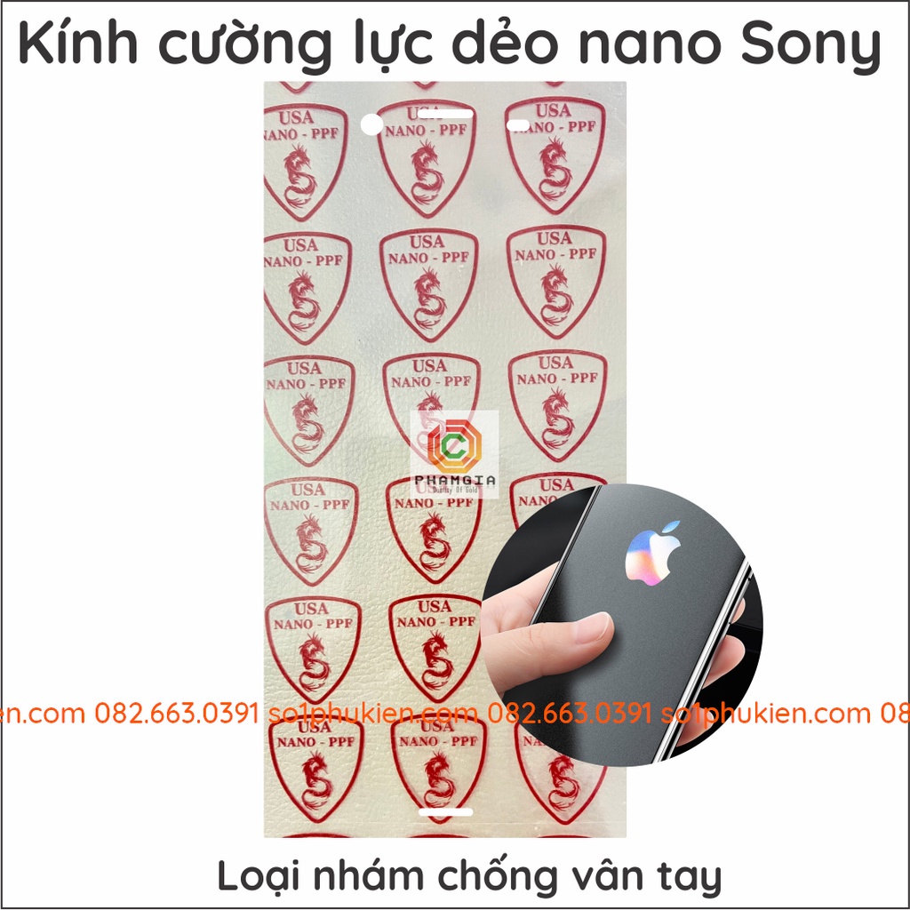 Dán cường lực màn hình, mặt lưng Sony XZ1 XZ2 nano dẻo cường lực 9H+