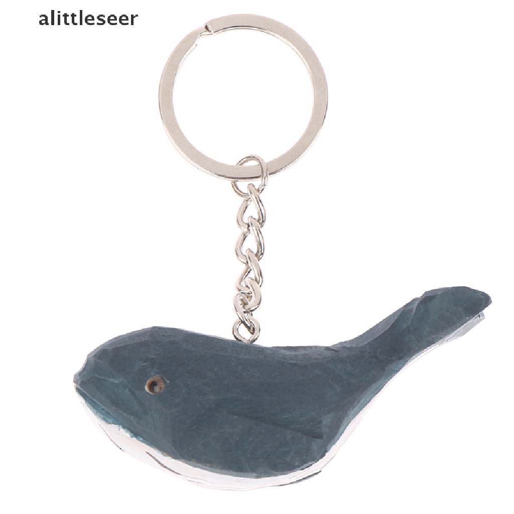 1 Móc Khóa Hình Cá Voi Chạm Khắc Dễ Thương