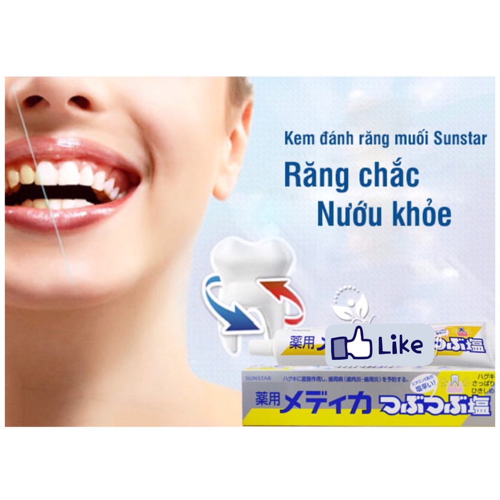 Kem đánh răng muối Sunstar  Nhật Bản 170g nướu khỏe răng trắng khử mùi hôi miệng