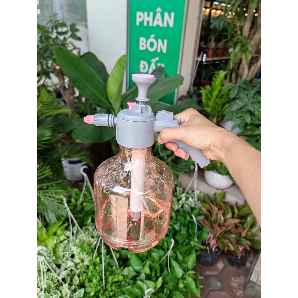 Bình tưới 3L nhựa trong suốt tiện lợi có 2 chế độ tưới đầu vòi tùy chỉnh đa năng