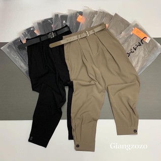 Quần Baggy Nữ Lưng Cao Bo Gấu Màu Đen Nâu Cực Xinh